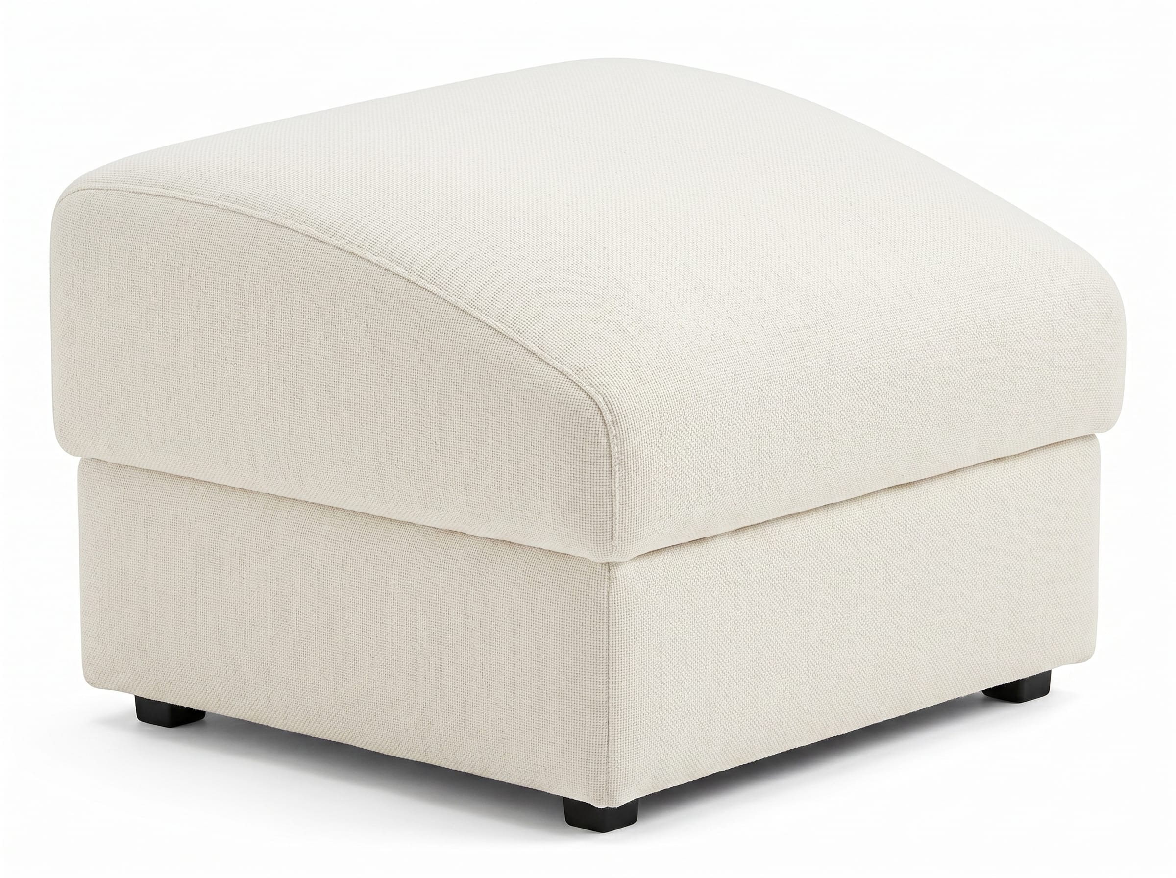 Beige soft stool square stool for living room upholstered furniture