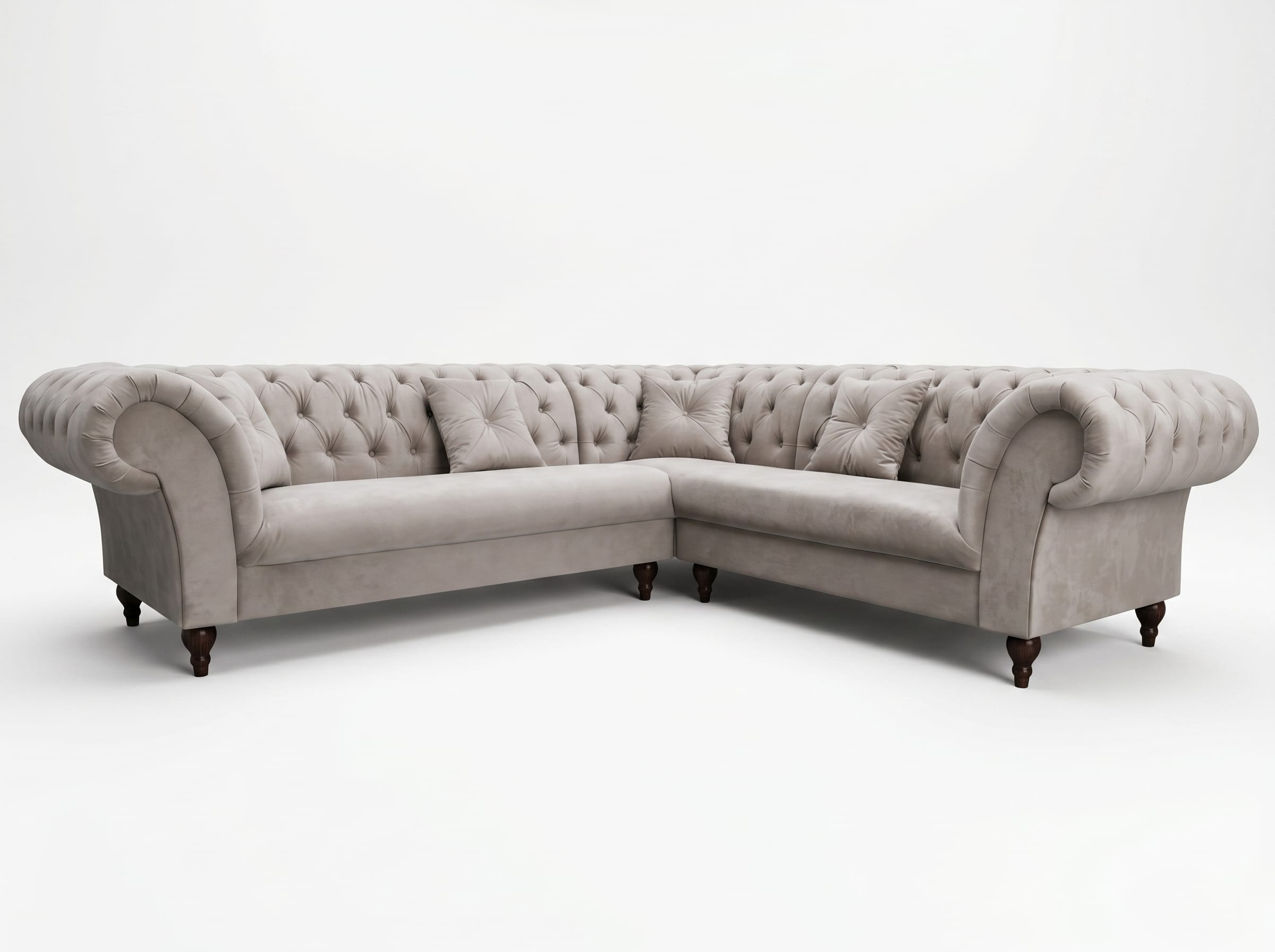 Gray Large Corner Sofa Chesterfield Classic Sofa Sofas for the living room