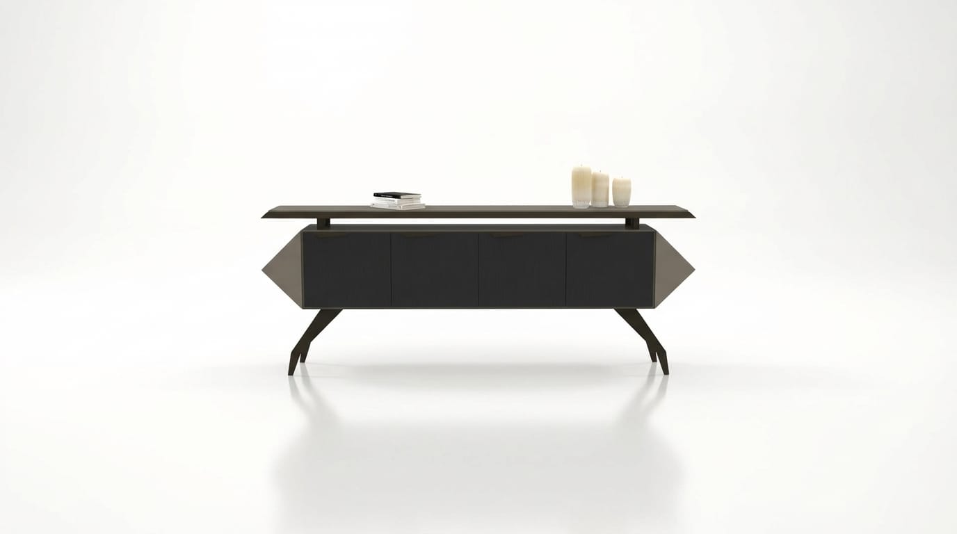 Luxury Console Black Modern Living Room Sideboard Furniture