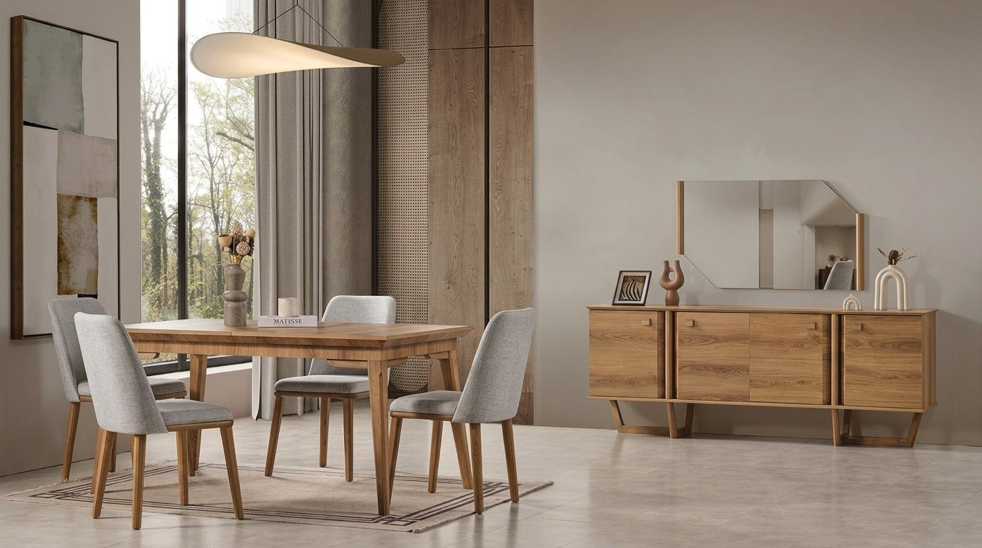 Table console mirror living room style modern color brown new rectangular