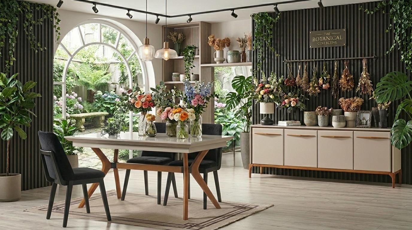 Table console living room style modern color beige can be practically folded out