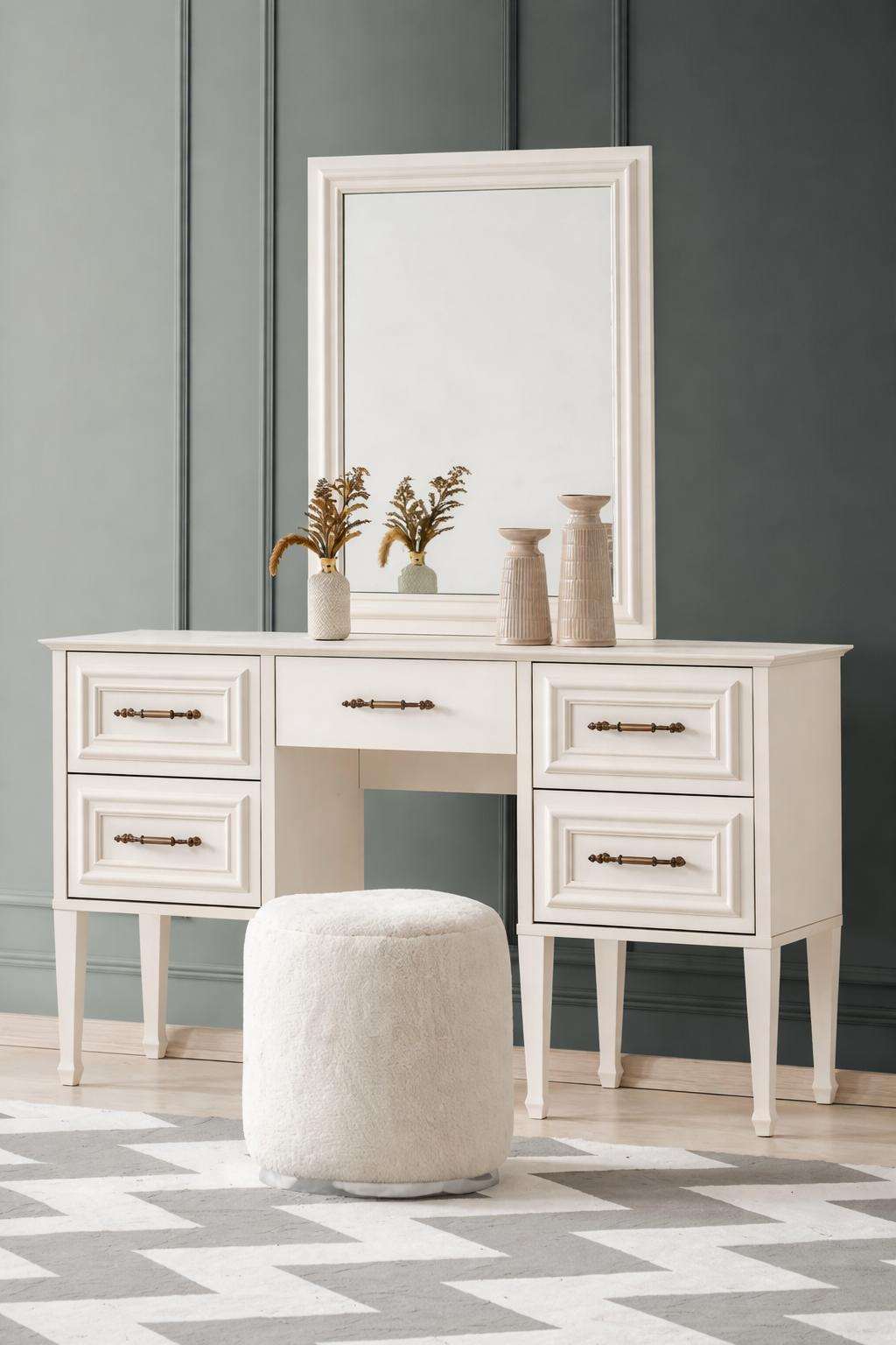 Elegant dressing table in a modern design with practical storage space