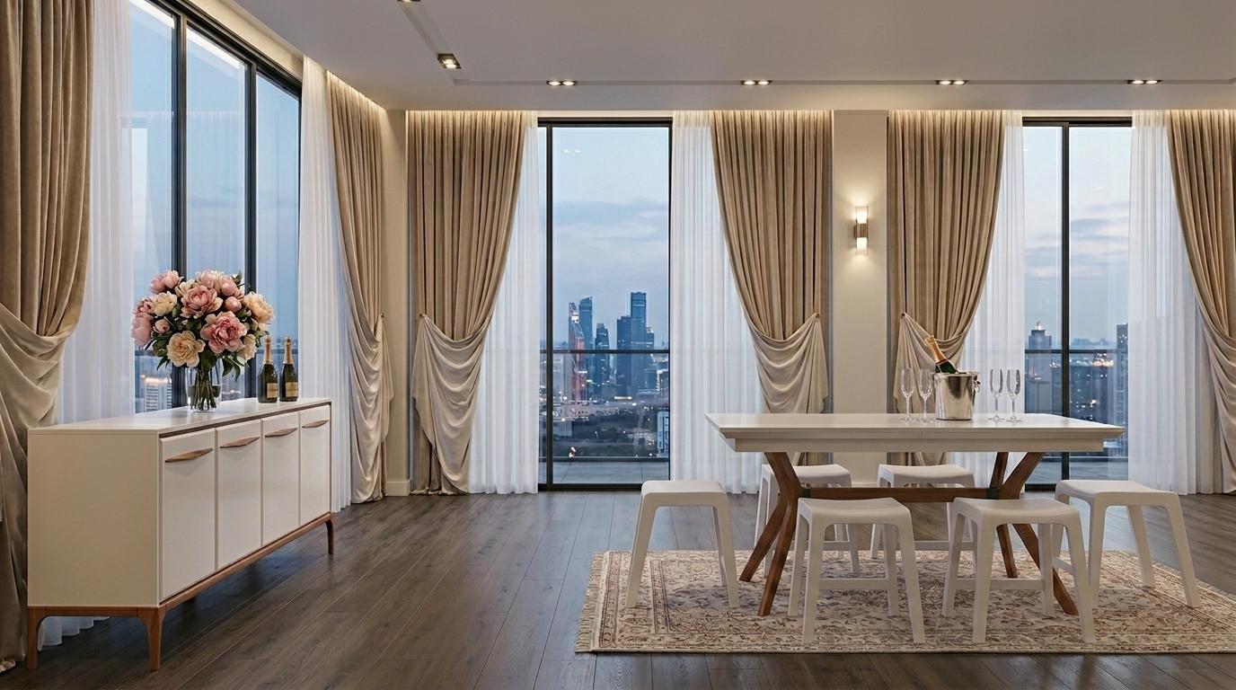 Tisch Konsole Wohnzimmer Stil modern weiß rechteckig praktisch ausziehbar