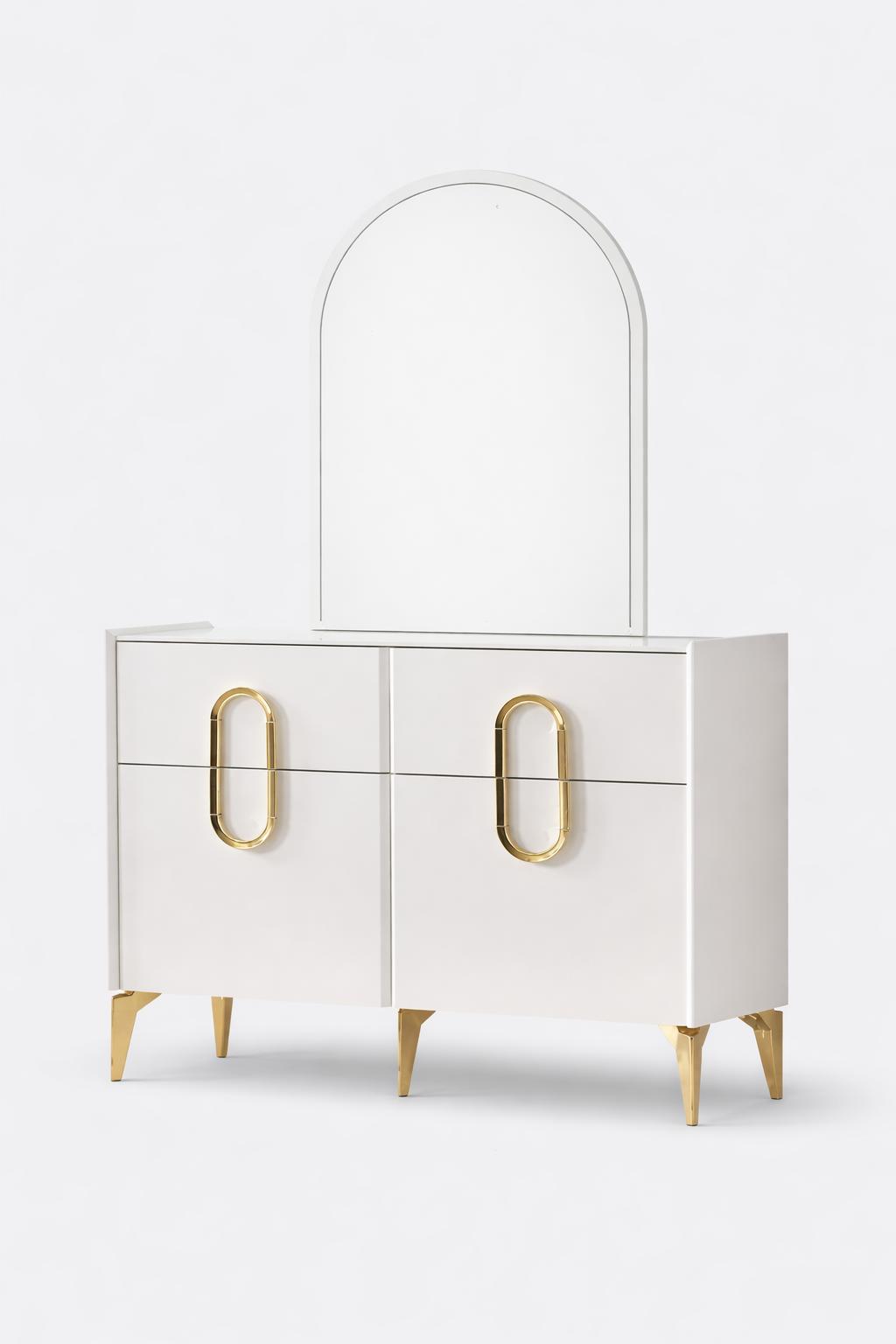 Stylish dressing table in a modern design with practical storage