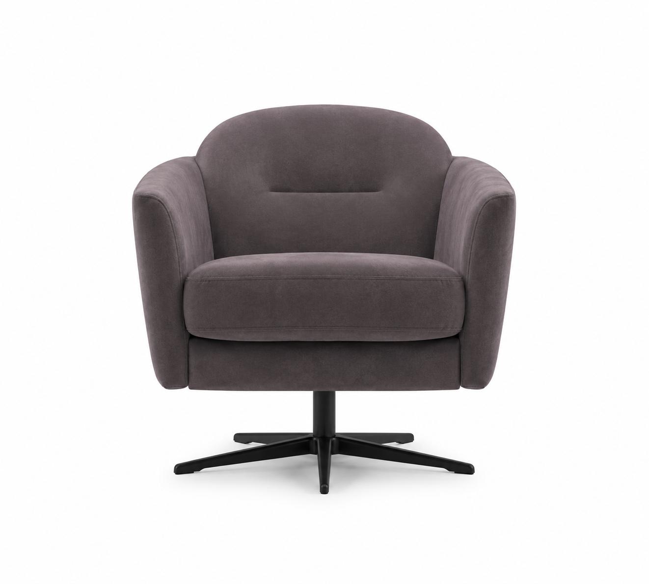 Luxurious Italian armchair with swivel comfort and soft padding