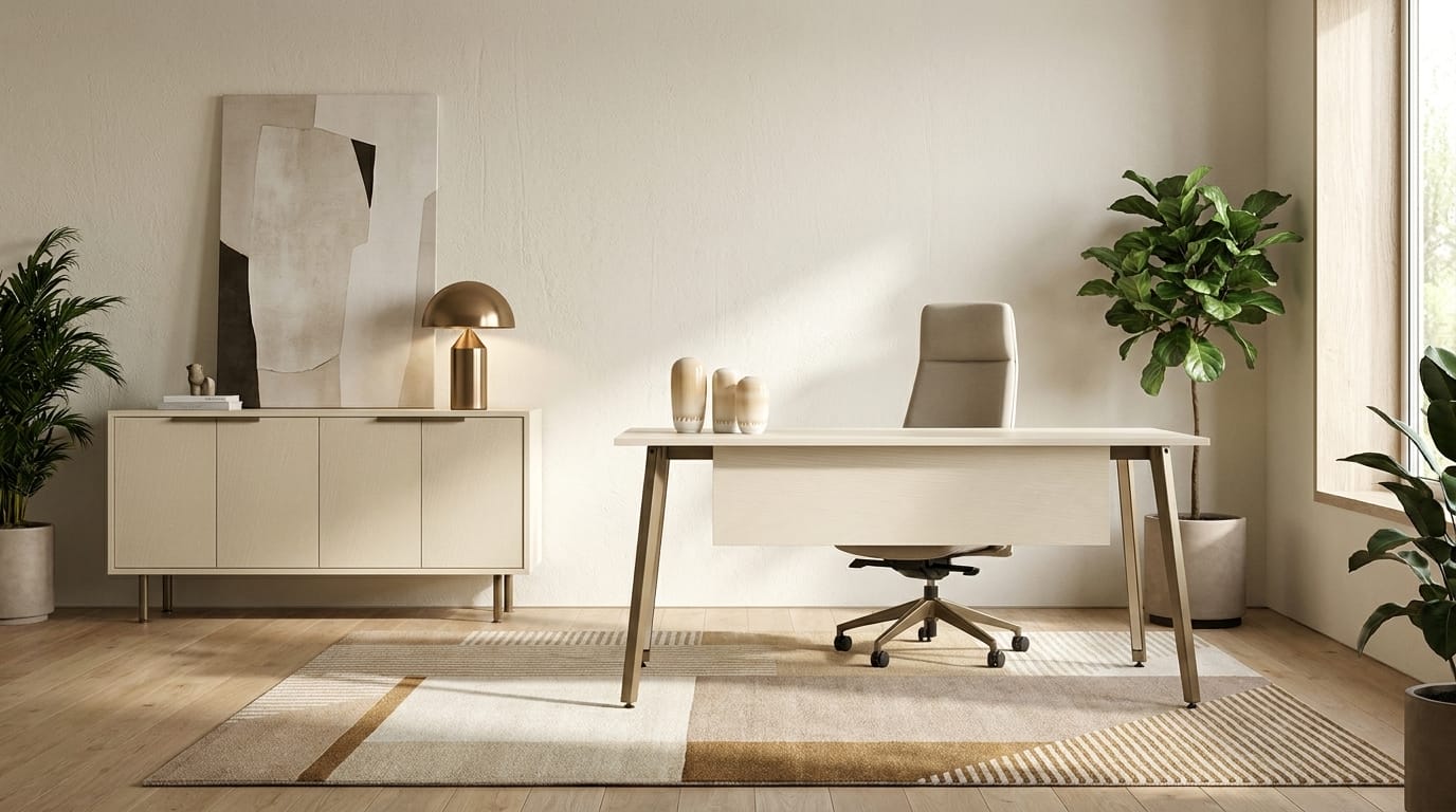 Office set modern desk sideboard combination furniture study