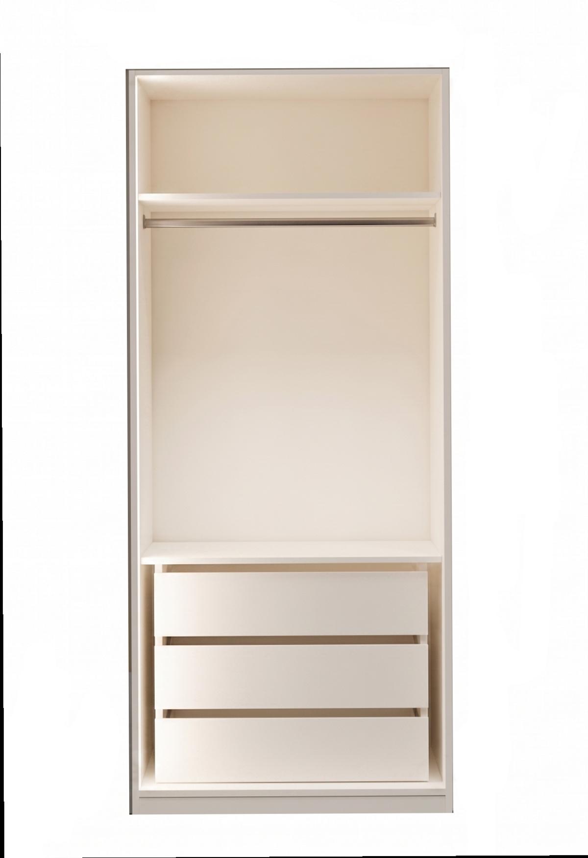 Zweitüriger Kleiderschrank Modern Beige Kommode Schrank