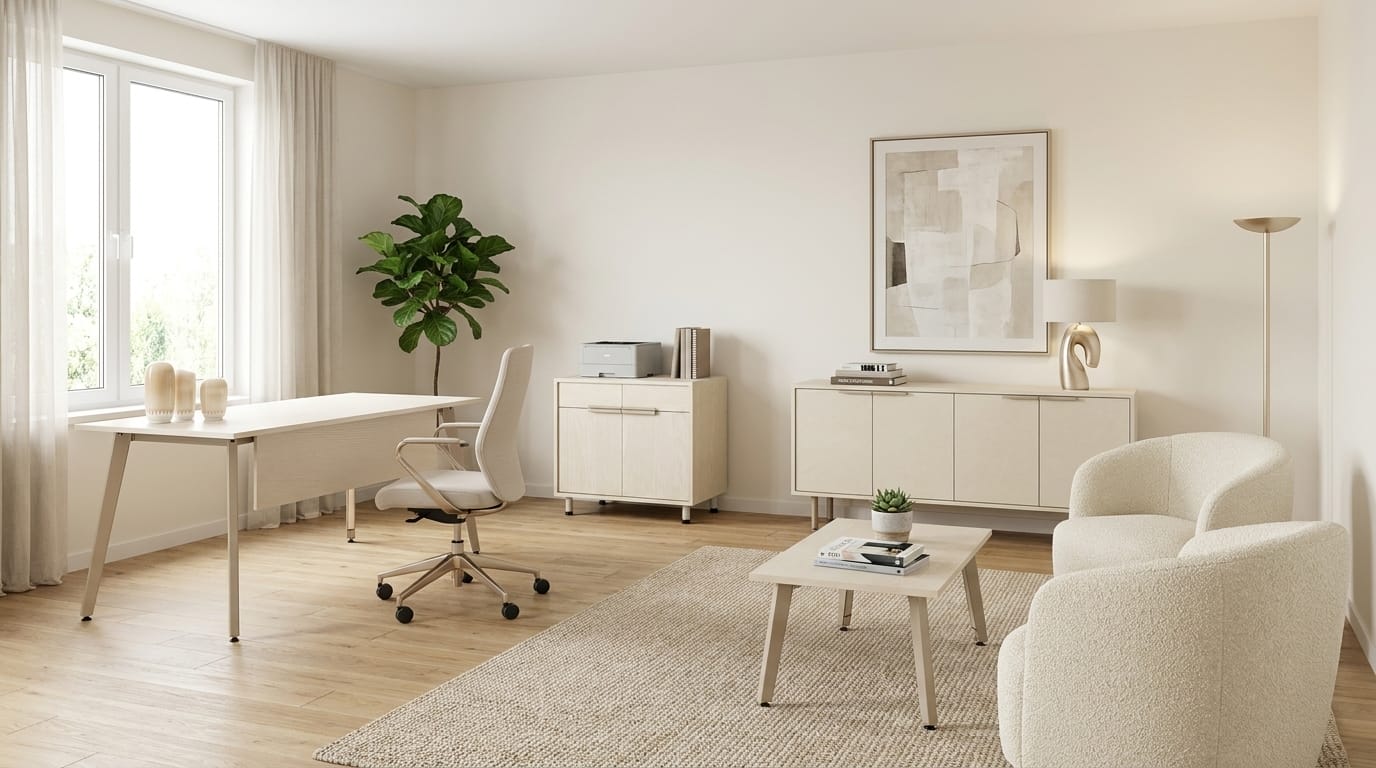 Büromöbel Komplettset Schreibtisch Sideboard Kommode Couchtisch