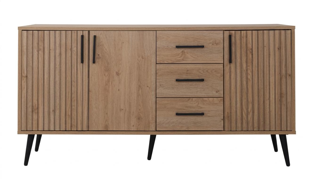 Stylish brown console wooden console chest of drawers for the living room modern style