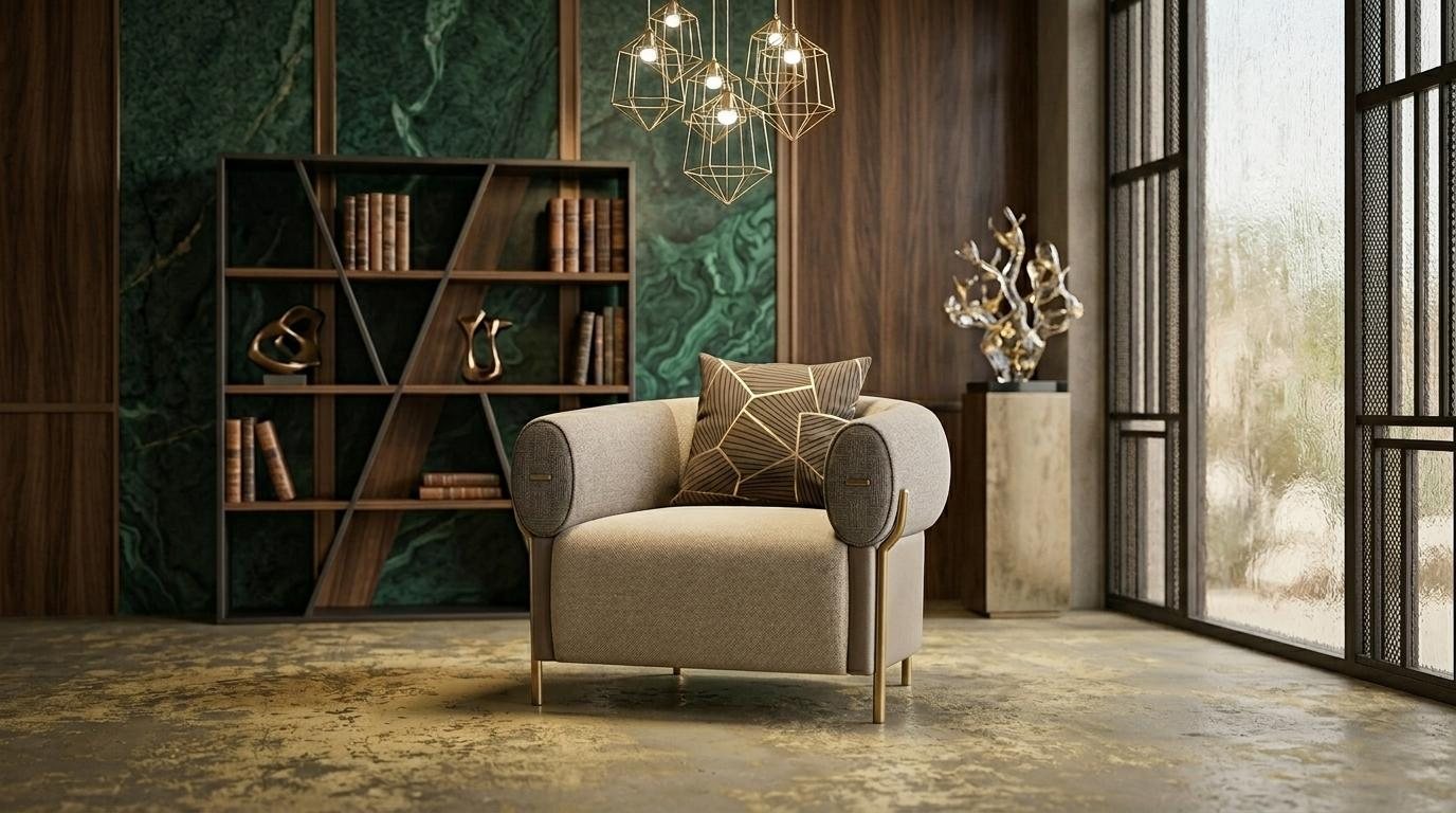 Stylish armchair for the living room with a comfortable seat