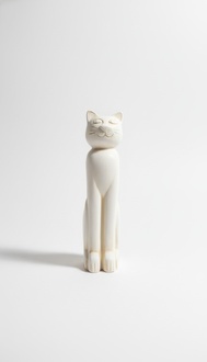 42cm Design sitting cat sculpture deco-figure acrylic statue decoration figurine