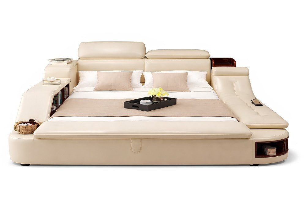 XXL Double Bed with Shelves and Safe Immediate SOFORT