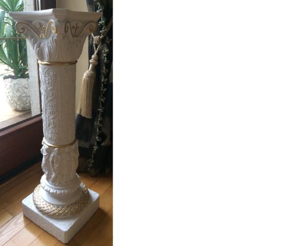 Decorative floor stand in antique greek ionic column style, 74cm height, model - 1003