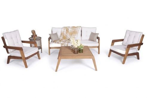 4-piece garden furniture set seating group coffee table sofa set 3+1+1 seater seating furniture
