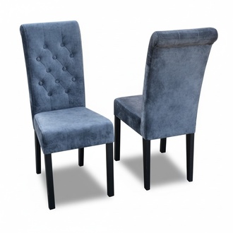 4x set dining room chairs chesterfield leather chairs upholstery K11G