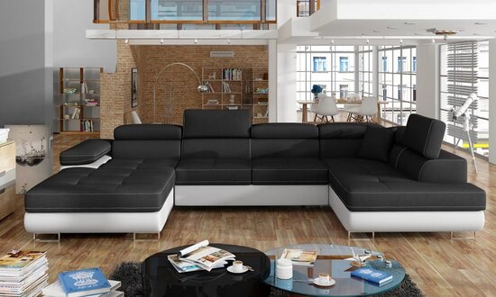 Design sofa with bed function, corner sofa, upholstered furniture, sofas, couches, On Stock