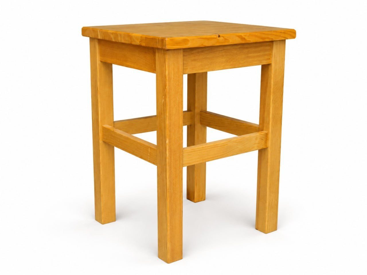 Solid Wooden Stool Scandi Natural Seating Stool Pine Modern Available Immediately SOFORT