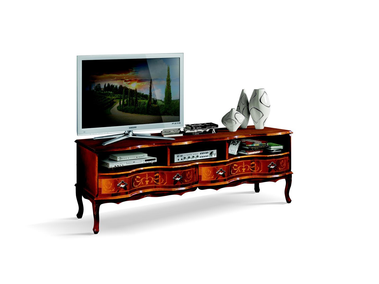 Italian wooden furniture sideboard TV lowboard long RTV cabinet luxury living room New