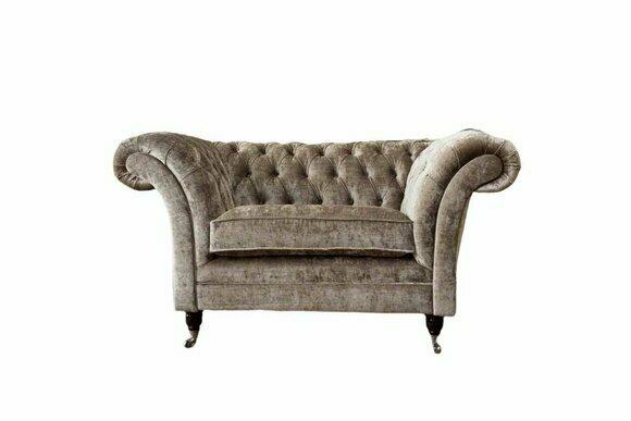 Design Chesterfield armchair 1 seater couch upholstery luxury textile sofas