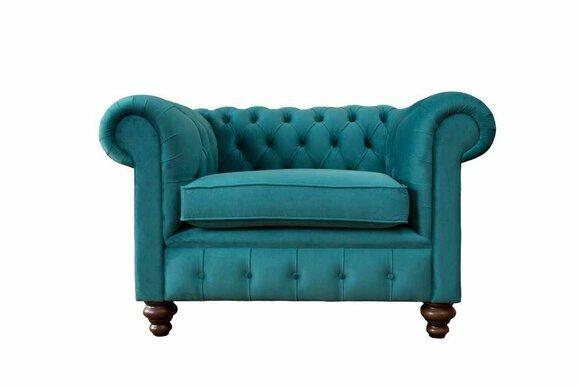 Armchair 1 seater Chesterfield upholstery sofas design luxury couch sofa new