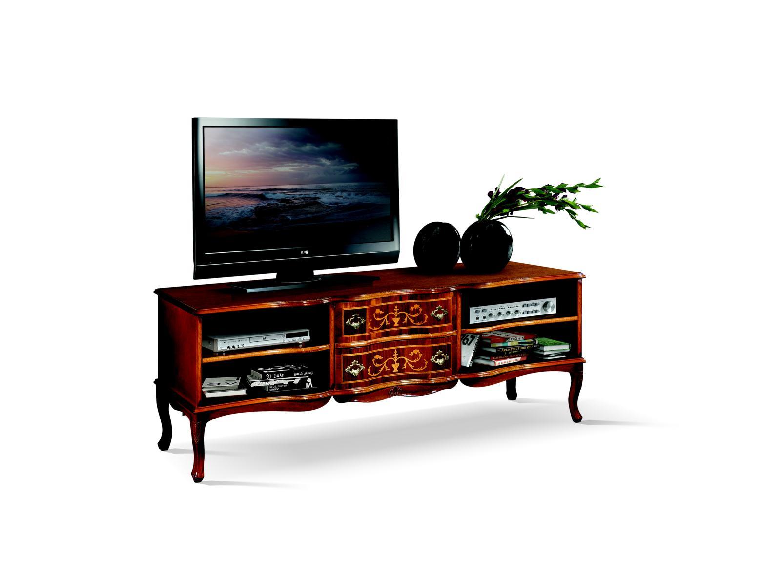 Italian wooden furniture sideboard TV lowboard long RTV cabinet living room luxury
