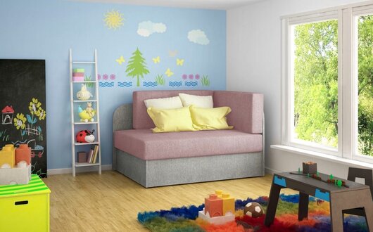 Sofa bed children\'s room small sofa comfortable bed children\'s bed textile On Stock