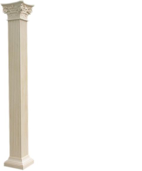 Decorative high column in antique greek corinthian column style, 300cm height