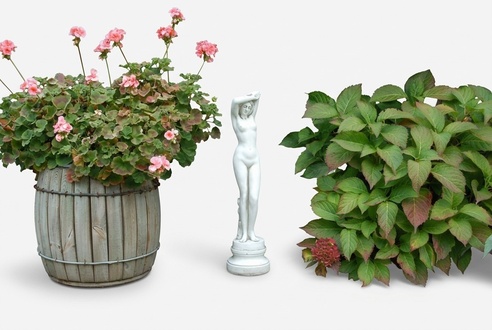 Decorative garden/outside naked woman figure sculpture statue made of weather-resistant cement 66cm height 405