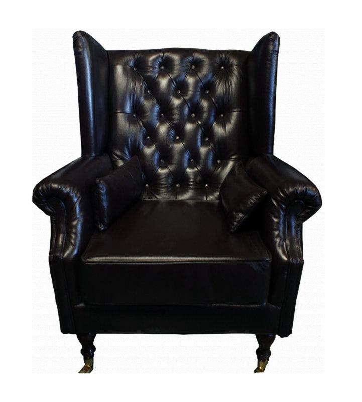 Chesterfield Armchair Wingback Chair Lounge Chair Couch Relax Leather Sofa Seater C.14