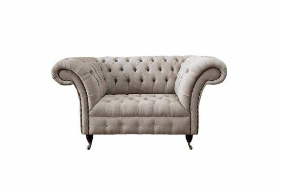 Chesterfield textile upholstery armchair 1 seater sofas design luxury fabric sofas