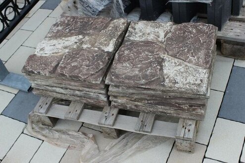 Garden slab stepping stone garden path stone look wood look On Stock
