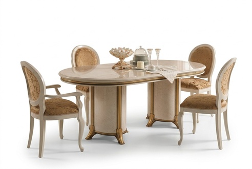 Dining room set of dining table & 6x chairs in art nouveau italian furniture arredoclassic™