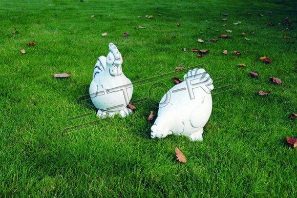 Garden Decoration Chicken Terrace Stone Figures Figurine Deco Statue Sculpture 637 New