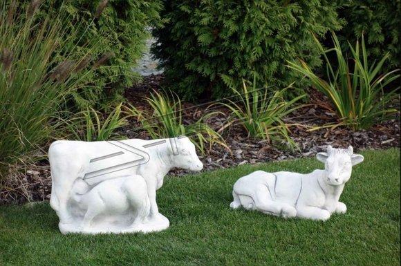 Garden Cow Decoration Stone Figure Patio Decoration Statue Sculpture Figures S103030