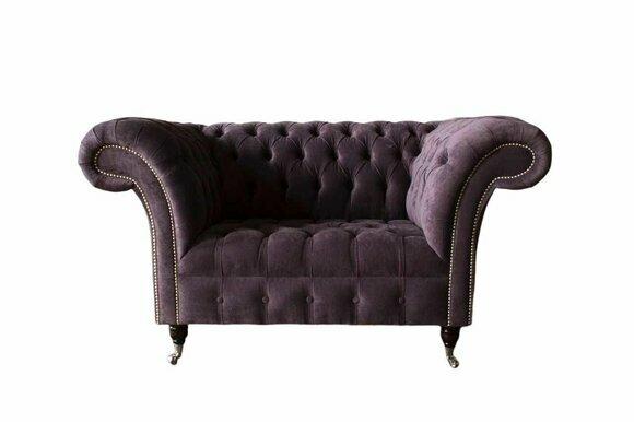 Armchair Chesterfield velvet one-seater luxury armchair couches living room new