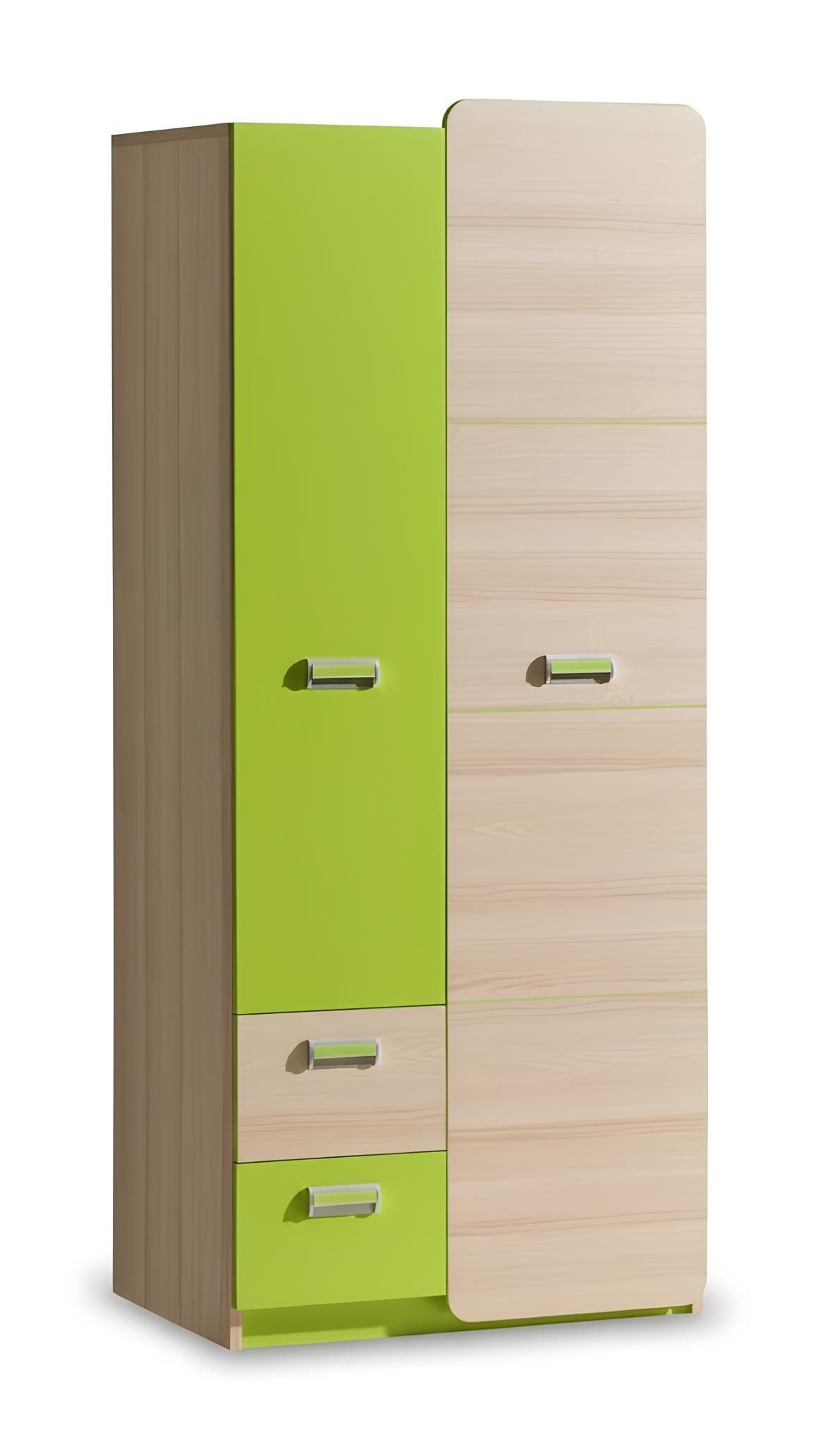 Wardrobe Simple Wooden Cabinet with Coat Rack Function Immediately SOFORT
