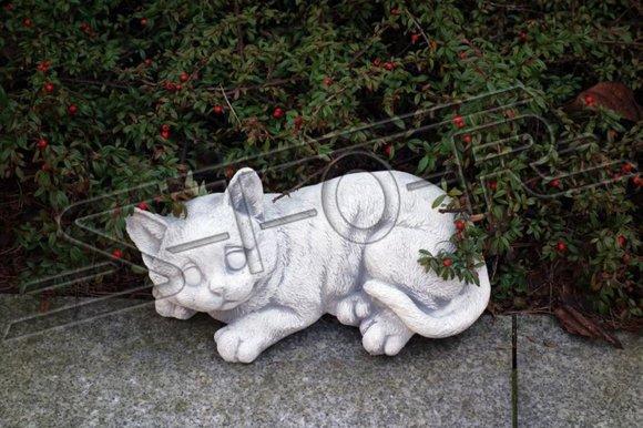 Garden decoration cat terrace stone figures figure decoration statue sculpture 103120