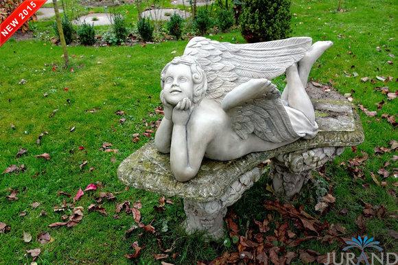 Stone figure weatherproof cast stone grave decoration grave angel garden figure figure 8514