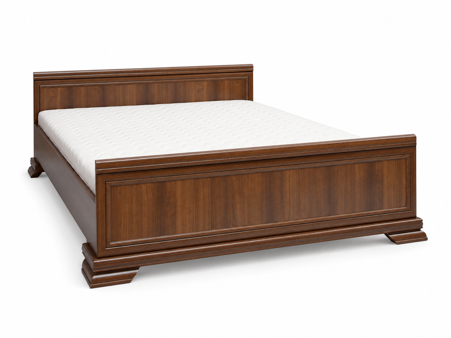 Luxury Comfort Bed Walnut Classic Premium Design 172x212 Ready SOFORT
