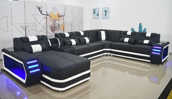 Lounge Couch Textile Leather Sofas Upholstery Corner Couch Design Corner Sofa U-shape