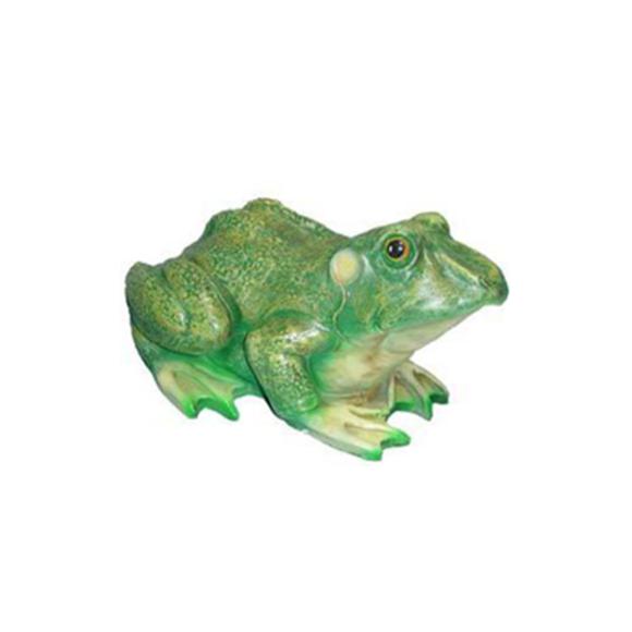 Decorative sculpture designed as a natural light green colored frog 20cm