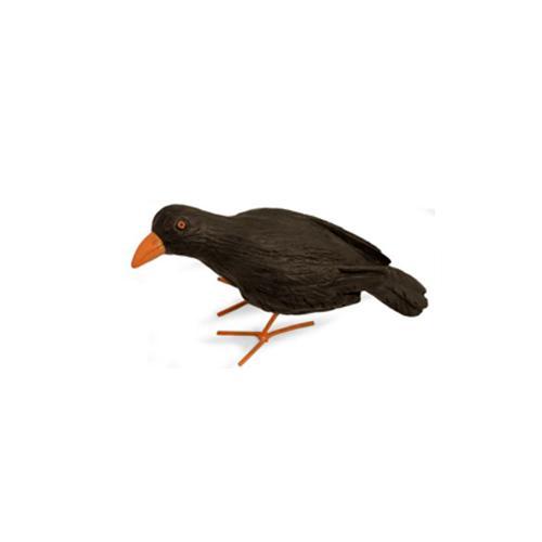 Decorative sculpture designed as a dark brown colored standing sparrow 23cm