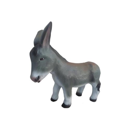 Dark grey colored deco figure of a standing foal with big ears 30cm