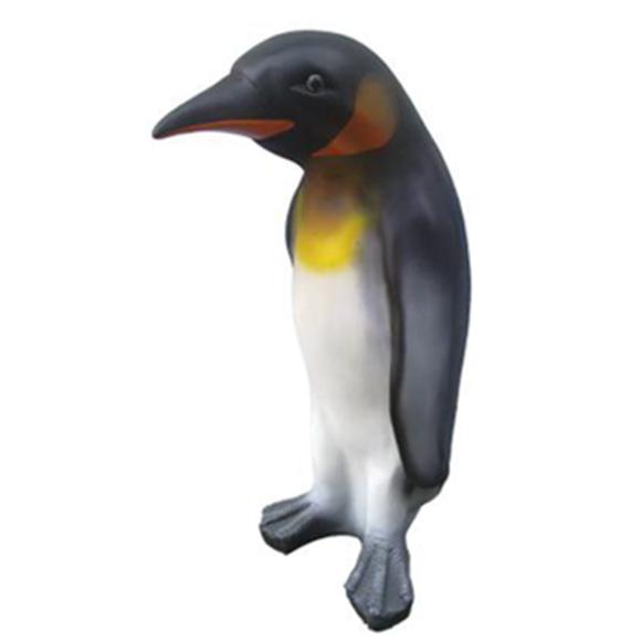 Garden decorative matte sculpture designed as an original colored standing penguin 120cm