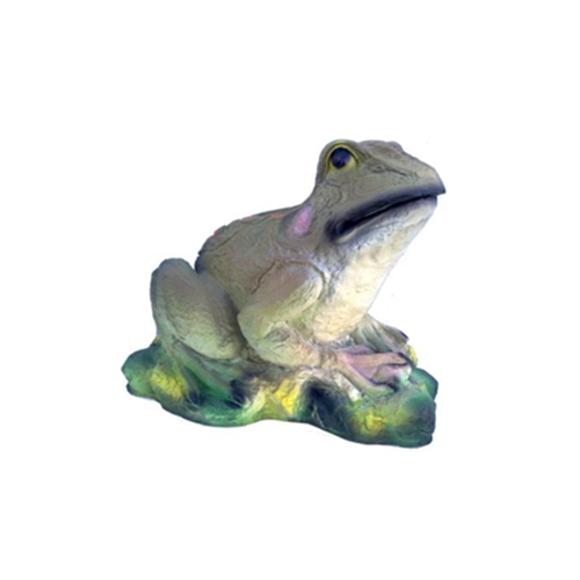 Garden decorative sculpture designed as a light green colored frog 25cm