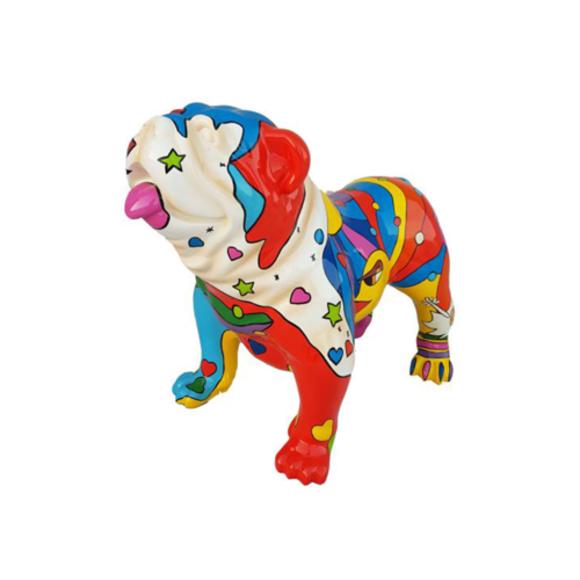 Decorative sculpture designed as a modern multicolored dog 72x90cm
