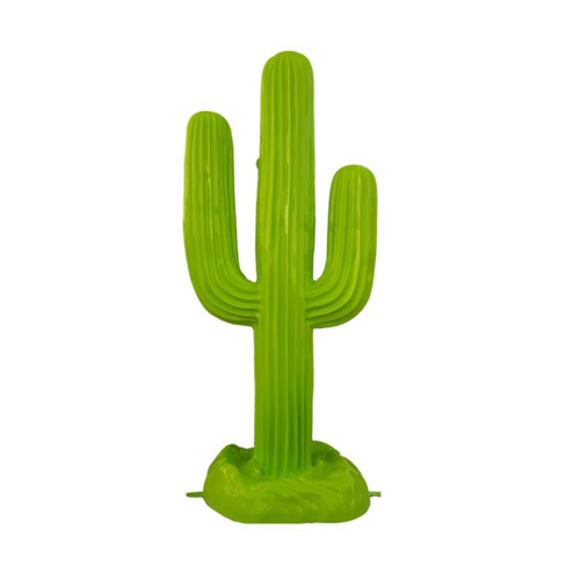 Decorative sculpture designed as full green colored cactus figure 185cm