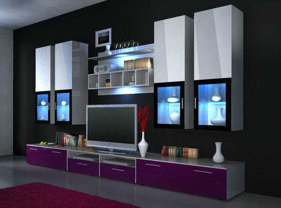 Alfa I wall unit: option 4 (pink/white) (KB) LED illumination