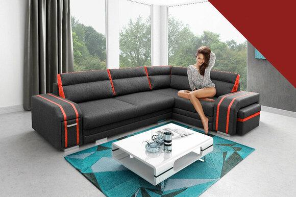 Sofa Sleeper Sofa Designer Sofa with Bed Function + Bed Drawer Corner Sofa Couch NEW AVATAR