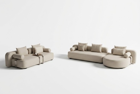 A modern-style sofa set for comfort and coziness.